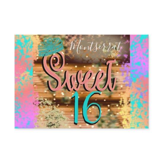 Sweet Sixteen Vintage Boho Turquoise Gold Rustic