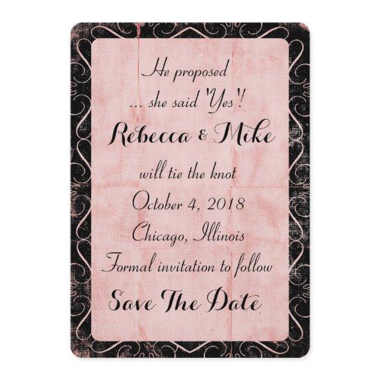 Tangled Pink Save the Date
