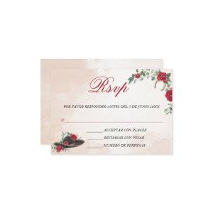 Tarjeta RSVP  Mariachi Charra Watercolor card