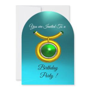 TAURUS,GOLD,GREEN ,AQUA BLUE ZODIAC BIRTHDAY PARTY