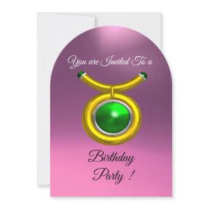 TAURUS,GOLD,GREEN PINK LILAC ZODIAC BIRTHDAY PARTY