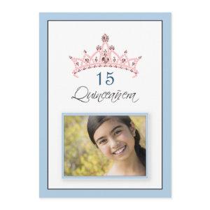 {TBA} Pink Jeweled Tiara Quinceañera