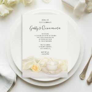 Tea Cup and White Rose Quinceanera Party
