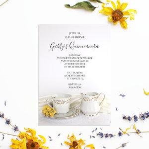 Tea Cup and Yellow Daisies Quinceanera Party