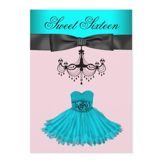 Teal Blue Chandelier Sweet Sixteen Birthday Party