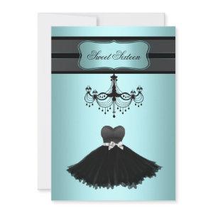 Teal Blue Chandelier Sweet Sixteen Birthday Party