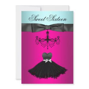 Teal Blue Chandelier Sweet Sixteen Birthday Party