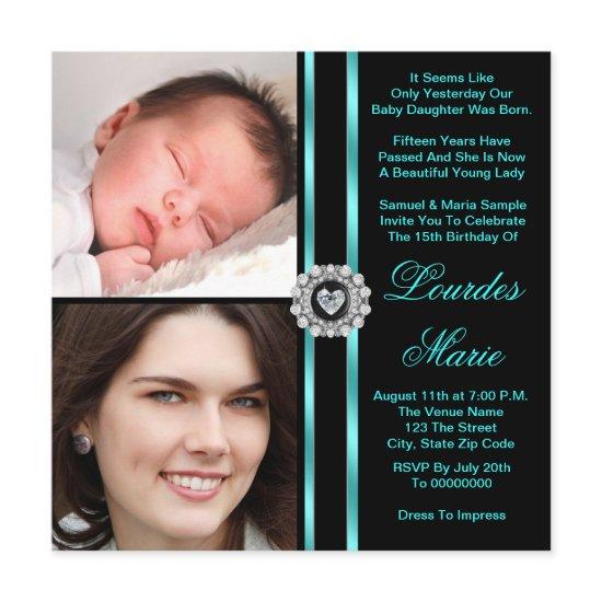 Teal Blue Photo Quinceanera