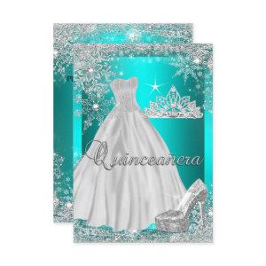 Teal Blue Quinceanera 15th Birthday Party