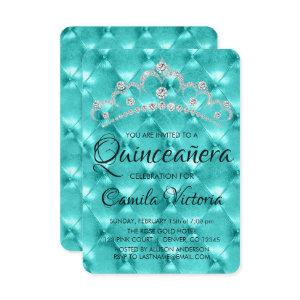 Teal Blue Quinceañera Celebration 15th Birthday