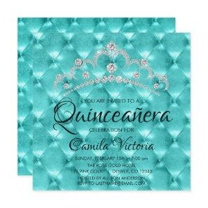 Teal Blue Quinceañera Celebration 15th Birthday