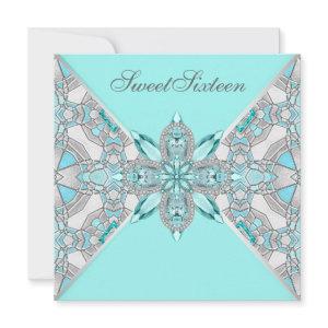Teal Blue Sweet Sixteen Birthday Party