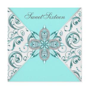 Teal Blue Sweet Sixteen Birthday Party