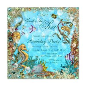 Teal Blue Under the Sea Birthday Party