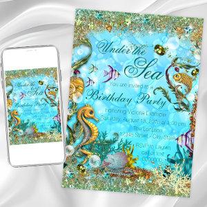 Teal Blue Under the Sea Birthday Party