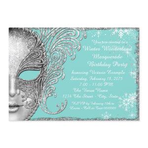 Teal Blue Winter Wonderland Birthday Party