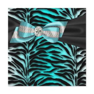 Teal Blue Zebra All Occasion Party