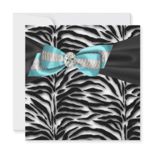 Teal Blue Zebra All Occasion Party
