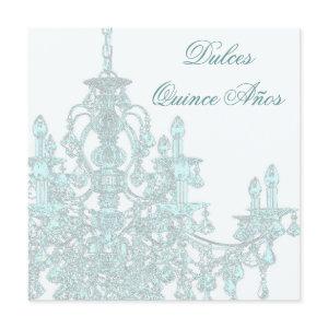 Teal Chandelier Quinceanera