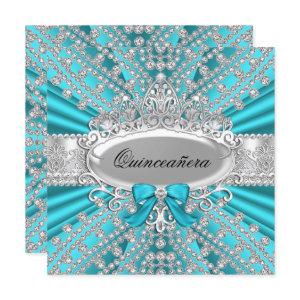 Teal Diamond & Tiara Quinceañera