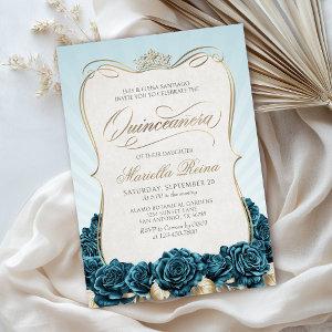 Teal Gold Quinceañera