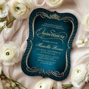 Teal Gold Quinceañera