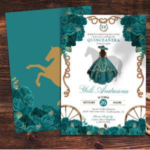 Teal Green Blue Rose Western Charro Quince
