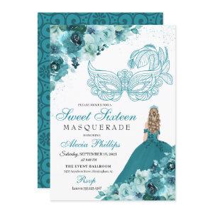 Teal Green Princess Masquerade Sweet 16