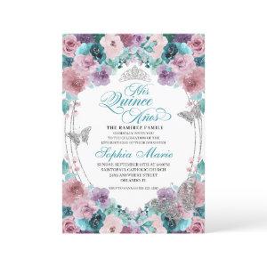 Teal & Mauve Ocean Sunset Tiara Quinceanera