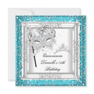 Teal Quinceanera 15th Birthday Tiara Masquerade