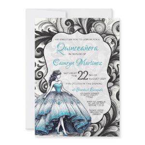 Teal Quinceañera Girl
