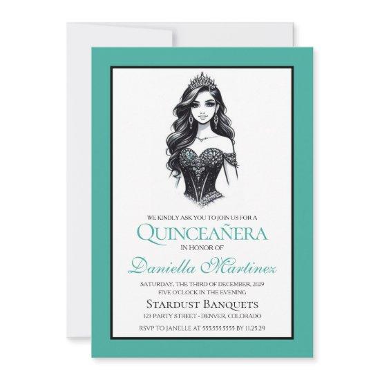 Teal Quinceañera Girl