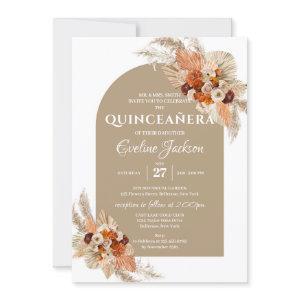 Terracotta burnt orange pampas grass Quinceañera