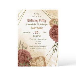 terracotta earthy floral greenery birthday party