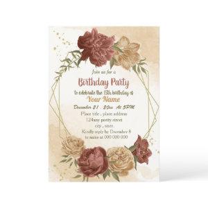 terracotta earthy floral greenery birthday party
