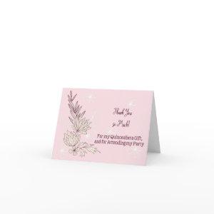 Thank You Card for Quinceanera Gift