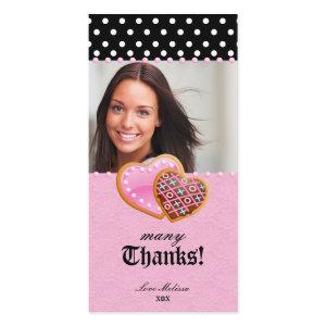 Thank You Dots Lace Heart Cookies Sweet 16