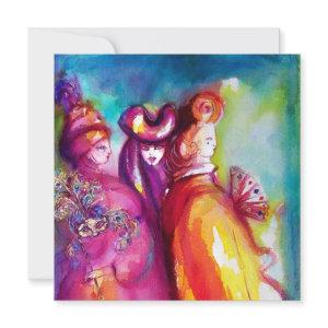THIRD MASK masquerade ball ,gold red yellow blue Announcement