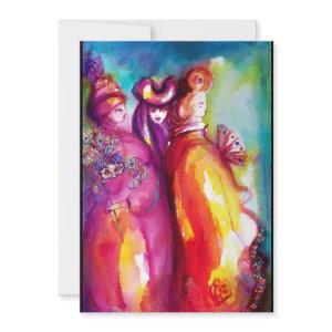 THIRD MASK ,masquerade party, gold red yellow blue Announcement