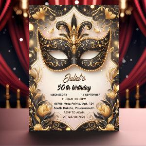 This Tutu Black Gold Chic Masquerade 50th Birthday