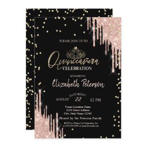 Tiara, Diamonds Glitter Drips  Quinceañera