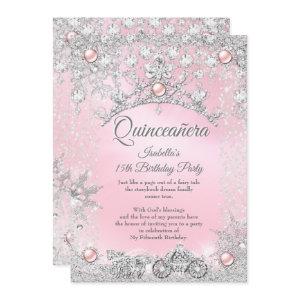 Tiara Pink Quinceanera 15th Winter Carriage