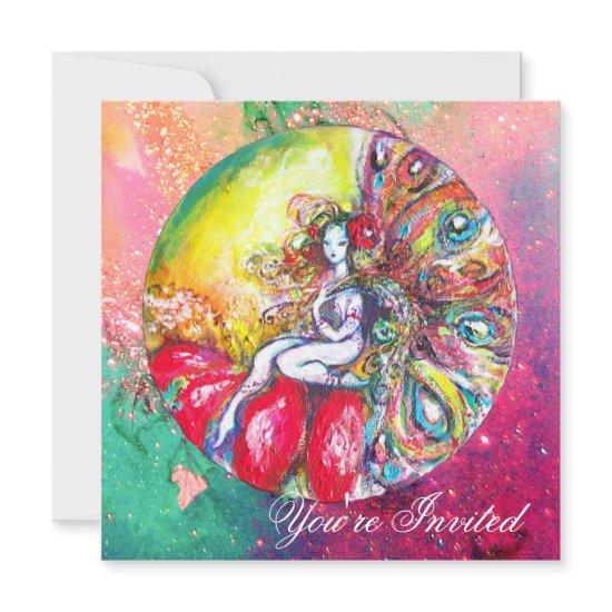 TITANIA , pink yellow  blue green red sparkles