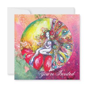 TITANIA , pink yellow  blue green red sparkles