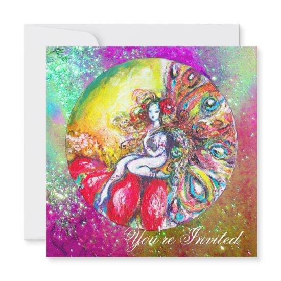 TITANIA , pink yellow blue purple red sparkles