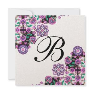 TOPKAPI BLACK  WHITE DAMASK MONOGRAM pink gold