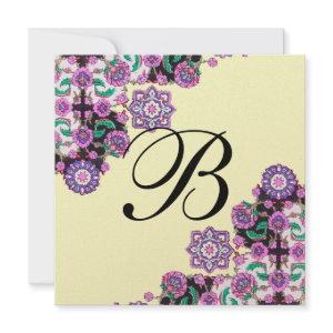 TOPKAPI BLACK  WHITE DAMASK MONOGRAM pink gold