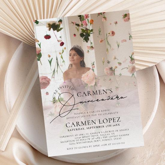 Trendy Modern Photo Quinceanera Birthday