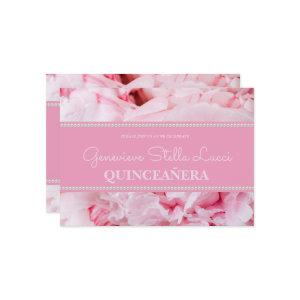 Trendy Pink Floral Quinceañera Party