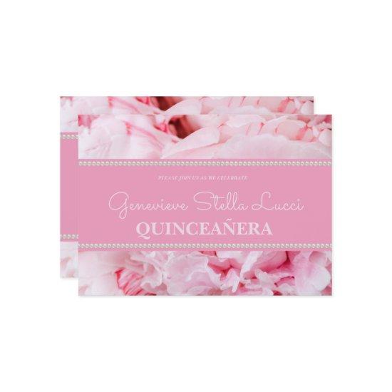 Trendy Pink Floral Quinceañera Party